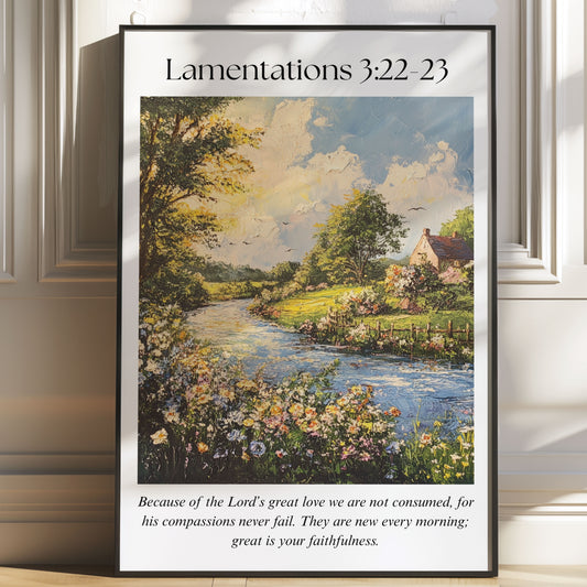 Lamentations 3:22-23 Artwork